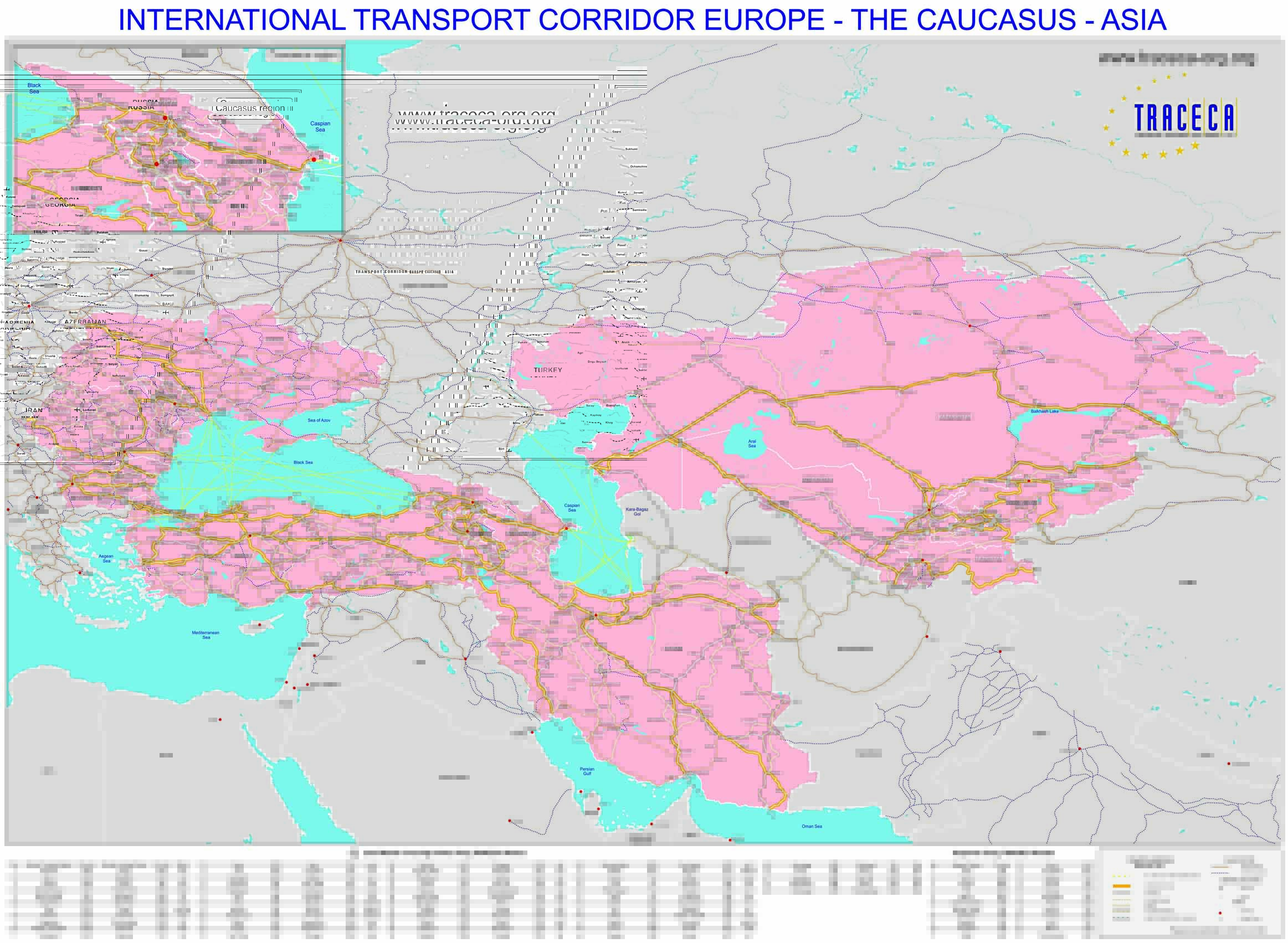 Map of Traceca